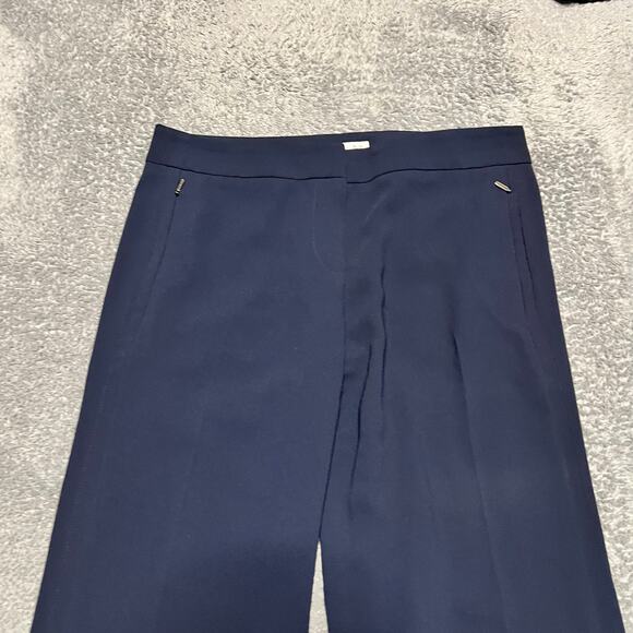 Trina Turk Dress Pants Womens 6 (32x33) Navy Blue  Straight Mid Rise - Picture 2 of 10